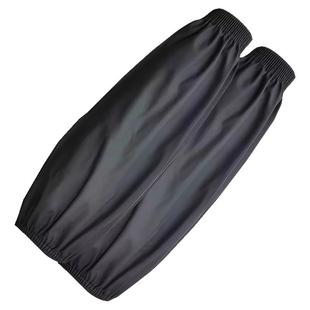 加长防脏防水袖套套袖防油男女皮革工作耐磨袖头秋冬护袖耐脏黑色