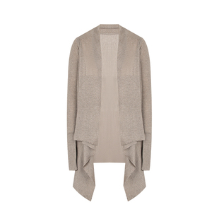 alex stevens 系带羊毛针织开衫外套女春秋季薄款外搭中长款上衣