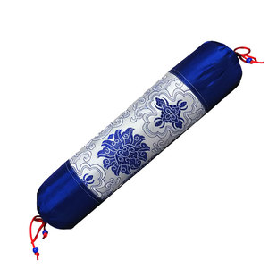 颈椎枕圆形糖果枕单人护颈枕决明子荞麦壳成人小圆枕头硬圆柱枕芯