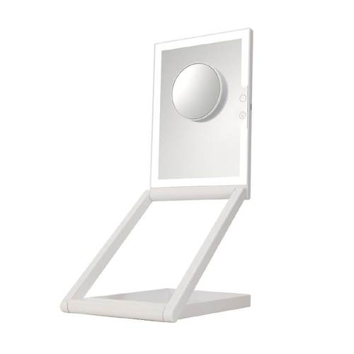 帝门特折叠便携化妆镜led灯台式带灯旅行镜子梳妆桌面升降美妆镜