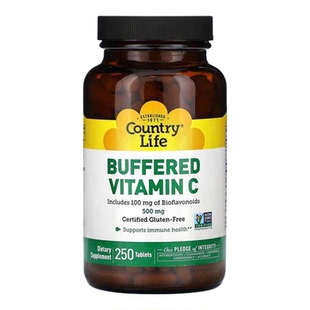 CountryLife缓释维生素C生物类黄酮抵御高含量补锌高浓度Vc