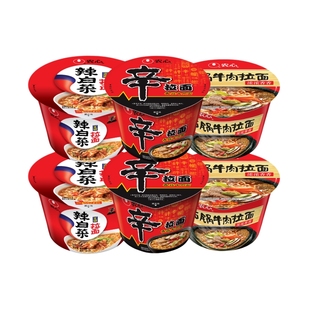 农心辛拉面大碗面辣白菜石锅牛肉碗面6碗方便面泡面4桶拓霸冬阴功