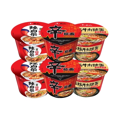 农心辛拉面大碗面辣白菜混搭