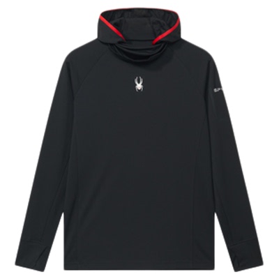 蜘蛛秋冬男子半高领连帽长袖T恤