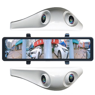 分体式四路行车记录仪海豚双目左右盲区高清夜视流媒体电子后视镜