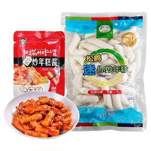 韩国进口食品松鹤年糕条600g辣炒年糕火锅年糕条即食年糕可油炸