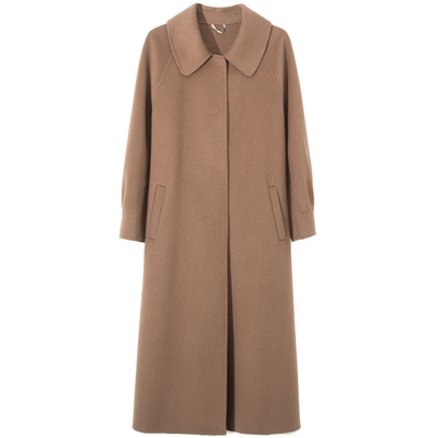 高端宽松双面羊绒大衣妈妈双面呢