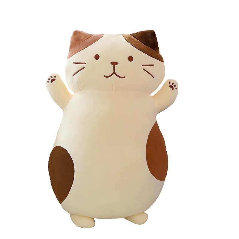 日本长条猫抱枕毛绒玩具可爱奶酪猫咪大号玩偶公仔抱睡陪睡布娃娃