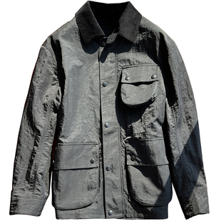 穿，与众不同！小众设计师款~不对称元素 潮酷工装风翻领夹克外套