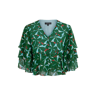 【紫荆花变奏曲】MARYLING玛俪琳24春新品印花短款上衣A1EBW20510