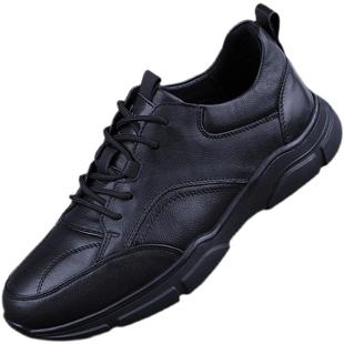 外贸男鞋真皮透气头层牛皮秋季运动鞋男士休闲皮鞋软皮软底鞋子男