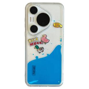 拓岚 适用华为mate70pro+新款手机壳液体流沙解压卡通可爱流动小黄鸭mate60/50/40pro挂绳pura80/70/60pro女