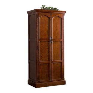 美式实木衣柜家用 欧式小型卧室柜子单门双门挂衣柜大衣橱储物柜