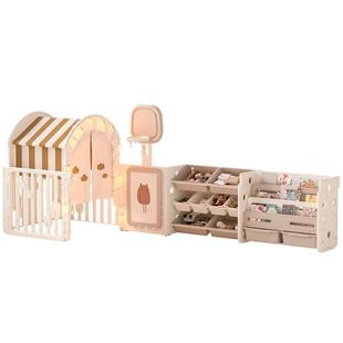 宝宝玩具收纳架绘本书柜二合一婴儿童储物箱子大容量多层置物整理