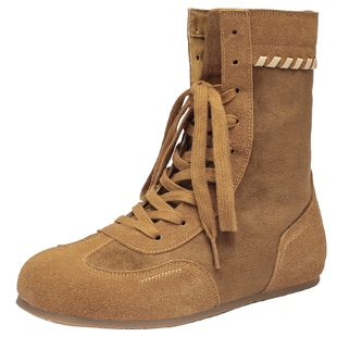 达芙妮拳击靴子女款美拉德马丁靴2026新款春夏女鞋棕色巨好看短靴