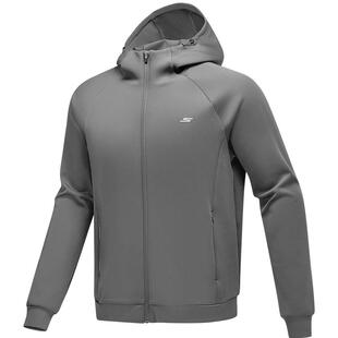 斯凯奇针织空气层茄克秋冬男款吸湿速干连帽拉链运动休闲外套