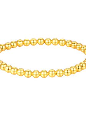 小金珠黄金手链足金小光珠金手链