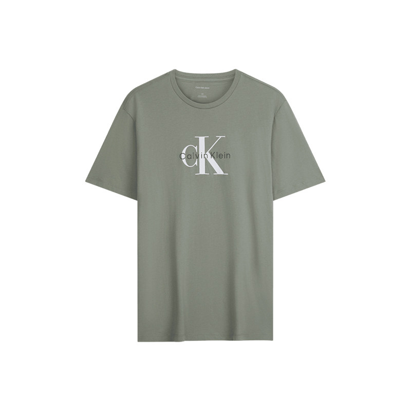 CK男士字母印花纯棉圆领短袖T恤