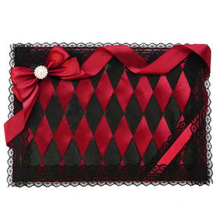 现货蝴蝶结棋盘菱形格丝带痛板可定制大小diy材料包成品配件道具