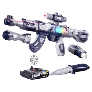 儿童激光枪玩具枪百变拼装磁力枪电动声光黑科技3男孩2025新款4岁