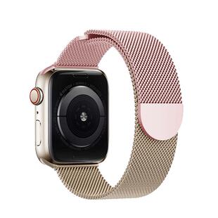 LINEVEK适用苹果s11手表表带applewatchS10女款9夏季8透气7米兰尼斯男ultra2se3金属65高级感不锈钢腕带男
