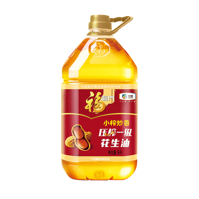 福临门花生油5l压榨一级出品家用