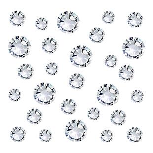 美甲饰品钻平底钻透明水钻奥钻圆形超闪亮白钻AB水晶指甲装饰小钻