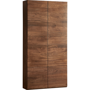 水墨兰亭黑胡桃木卡座书柜组合一体整墙展示柜玻璃客厅实木储物柜