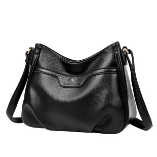 袋鼠真皮女包斜挎包大容量包包女士2025新款妈妈包单肩软牛皮大气