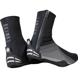 兰帕达冬防风寒加绒保暖鞋套男女防泼水公路山地自行车骑行锁鞋套