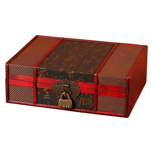 复古经书古书百宝箱古风手饰盒经文法器保存盒仿古木盒子密室道具