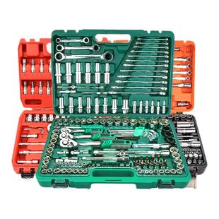 汽修修车工具套装套筒棘轮扳手组合小中飞46件套汽车快速32工具箱