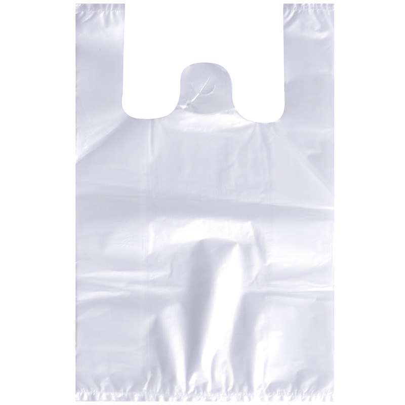 乳白食品袋白色加厚塑料袋外卖打包袋方便袋背心式打包购物袋商用