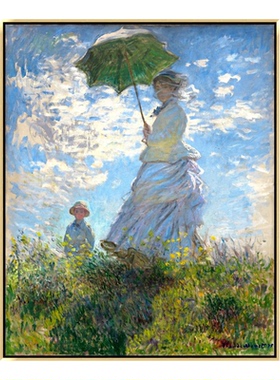 世界名画莫奈睡莲手绘油画厚肌理欧式大芬油画村装饰画高档定制