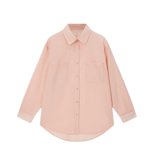 班尼路翻领防晒长袖衬衫女年夏款日系简约高级感百搭休闲上衣外套