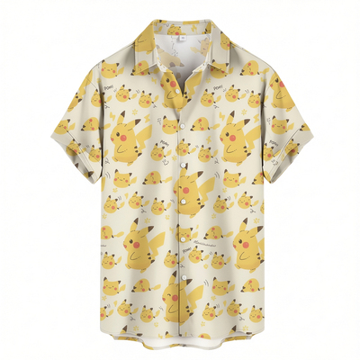 男士定制印花短袖衬衫