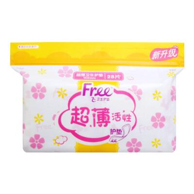 free飞亲肤棉柔超薄透气护垫28片