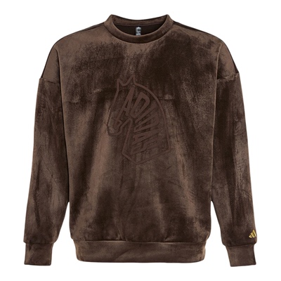 阿迪达斯男子加绒卫衣红色套头衫