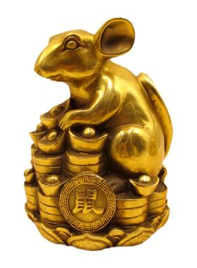 纯铜老鼠摆件招财客厅装饰生肖