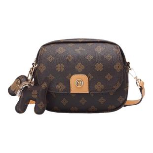 稻草人高级感老花女包包2025春季新款通勤小包百搭单肩斜挎包正品