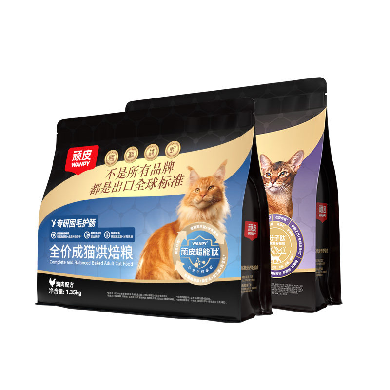 Wanpy顽皮小金盾鲜肉烘焙猫粮专研美毛护肠成猫老年营养全价猫粮