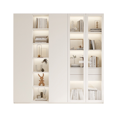 暧逸书柜组合大容量奶油风