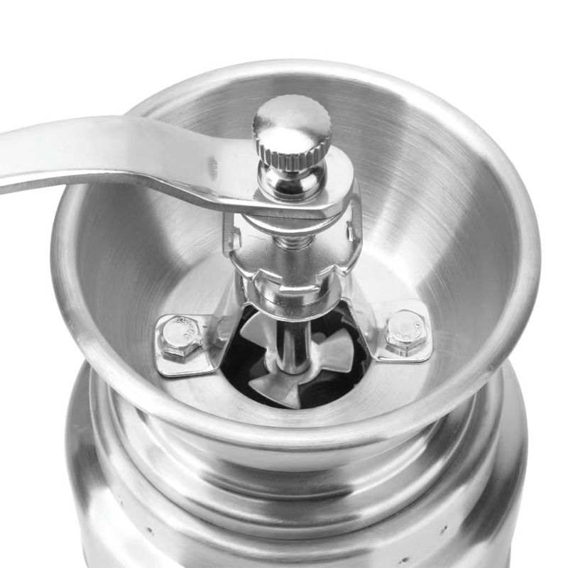 包邮304圆形不锈钢手动磨豆机手摇咖啡豆研磨机实用家用磨粉机
