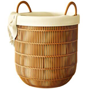 脏衣服收纳筐藤编放衣服脏衣篓高颜值轻奢家用脏衣篮高级感洗衣篮