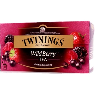 英国川宁Twinings果茶综合野莓果香红茶25片装茶包袋泡茶红茶