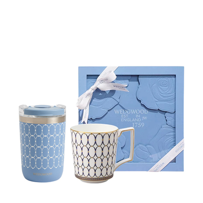 WEDGWOOD威基伍德金粉年华随行杯马克杯玫瑰礼盒保温杯咖啡杯送礼