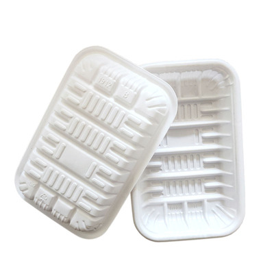 生鲜托盘白黑透明长方形塑料包装