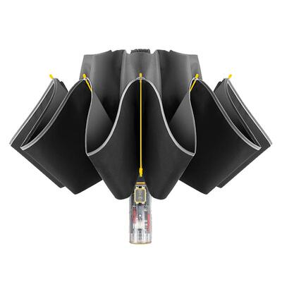 空谷反向黑胶防回弹全自动晴雨伞