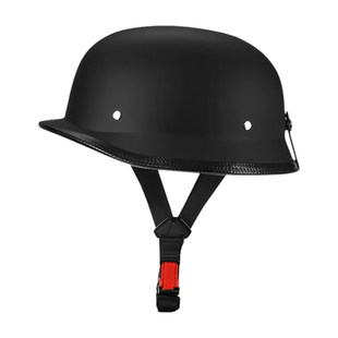 3C摩托车头盔男夏季复古半盔电动车德式大兵太子巡航车四季瓢盔潮