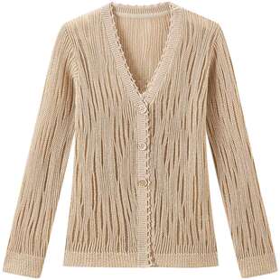 COMME MOI吕燕设计师2026年春女装镂空透视薄针织开衫&背心&半裙